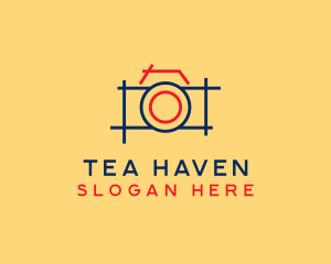 Minimal Photography Camera logo design