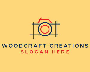 Minimal Photography Camera logo design