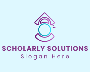 Scholar - Purple Student Graduation logo design