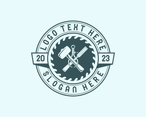 Lumber Mill - Carpenter Tool Saw logo design