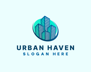 City Real Estate Building logo design