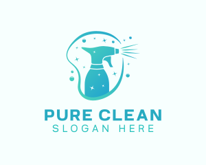 Shiny Cleaning Spray logo design