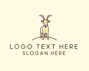 Deer - Pet Goat Farm logo design