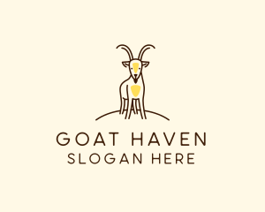 Goat - Pet Goat Farm logo design