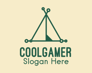 Startup - Green Camp Tent logo design