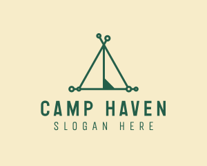 Outdoor Camping Tent logo design