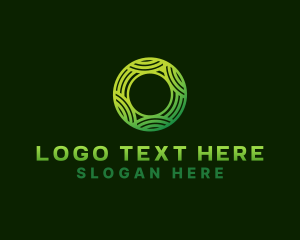 Maze - Eco Agriculture Circle Letter O logo design