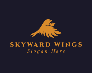 Flying - Flying Golden Bird logo design