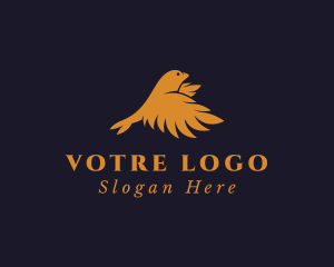 Luxe - Flying Golden Bird logo design