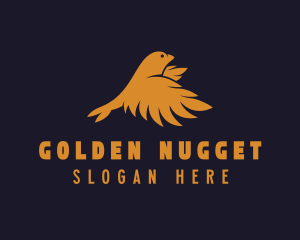 Flying Golden Bird logo design