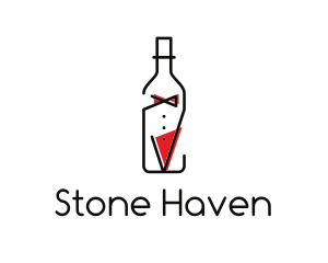 Cave - Alcohol Wine Bottle Suit logo design