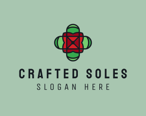 Stained Glass Cross logo design