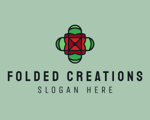 Stained Glass Cross logo design