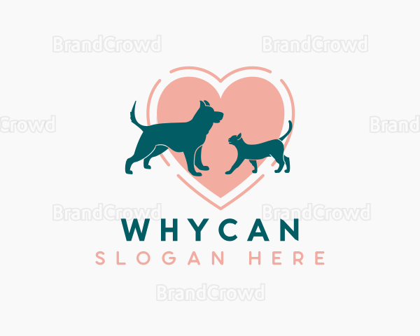 Heart Pet Veterinarian Logo