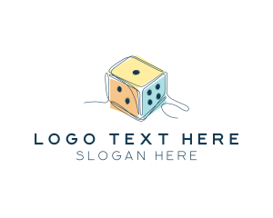 Lineart - Minimalist Game Dice logo design