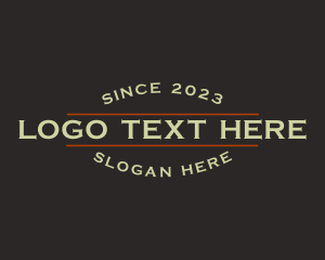Wordmark - Hipster Classic Brand Business logo design