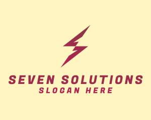 Seven - Electric Lightning Zigzag logo design