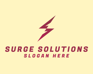 Surge - Electric Lightning Zigzag logo design