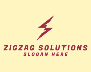 Electric Lightning Zigzag logo design