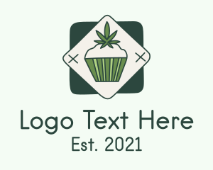 Herbal - Cannabis Muffin Pastry logo design