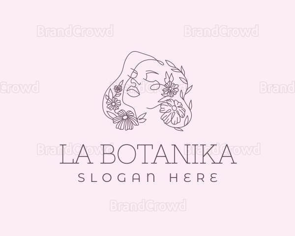 Floral Woman Beauty Logo