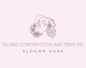 Floral Woman Beauty Logo