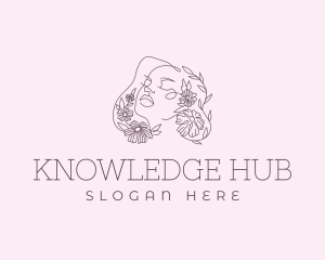 Floral Woman Beauty Logo