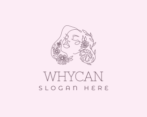 Floral Woman Beauty Logo