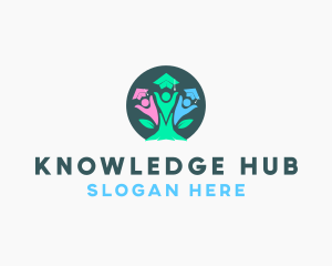 Knowledge Human Tree logo design