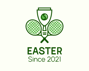 Professional Tennis Player - Tennis Tournament Trophy logo design
