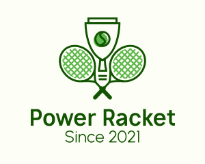 Racket - Tennis Tournament Trophy logo design