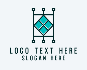 Textile Artist - Carpet Furnishing Decor logo design