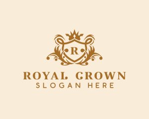 Royalty Crown Shield logo design