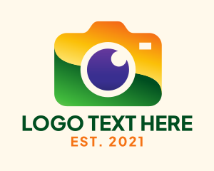 Lens - Gradient Camera Photographer logo design