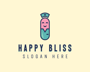 Medical Happy Pill logo design