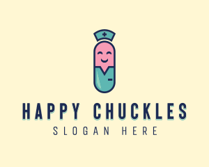 Medical Happy Pill logo design