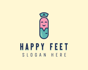 Medical Happy Pill logo design