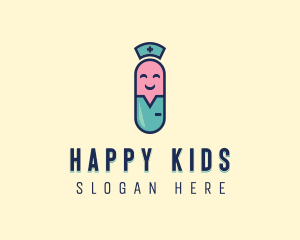 Medical Happy Pill logo design