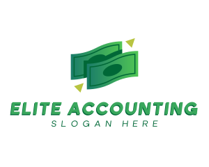 Accountant Cash Bill Arrow logo design