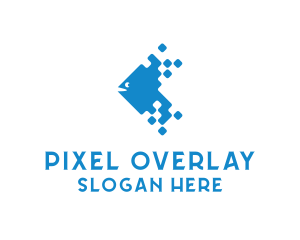 Digital Pixel Fish logo design