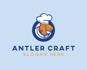 Seafood Fish Chef  logo design