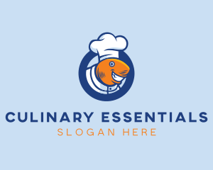 Seafood Fish Chef  logo design