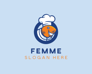 Seafood Fish Chef  logo design