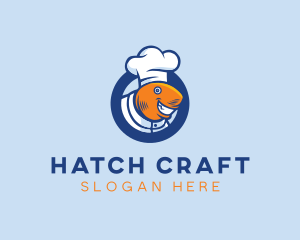 Seafood Fish Chef  logo design