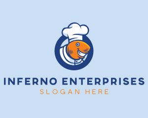 Seafood Fish Chef  logo design