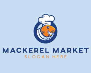 Mackerel - Seafood Fish Chef logo design