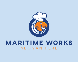 Seafood Fish Chef  logo design