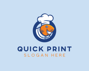 Seafood Fish Chef  logo design