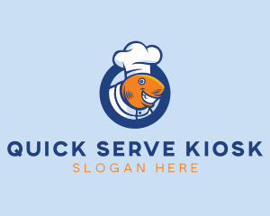 Seafood Fish Chef  logo design