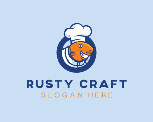 Seafood Fish Chef  logo design